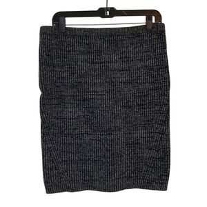 Love Hanna Sweater Pencil Skirt Womens Large Grey Wool Blend‎ Pull On